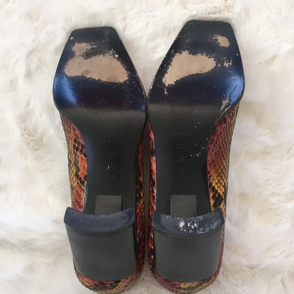 ❤️CASADEI❤️SNAKE skin heels size (8 1/2) - Picture 7 of 8